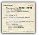 Marguerite Frechette Birth