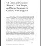 A Grave & Gracious Woman: Deaf People & Signed Language in Colonial New England